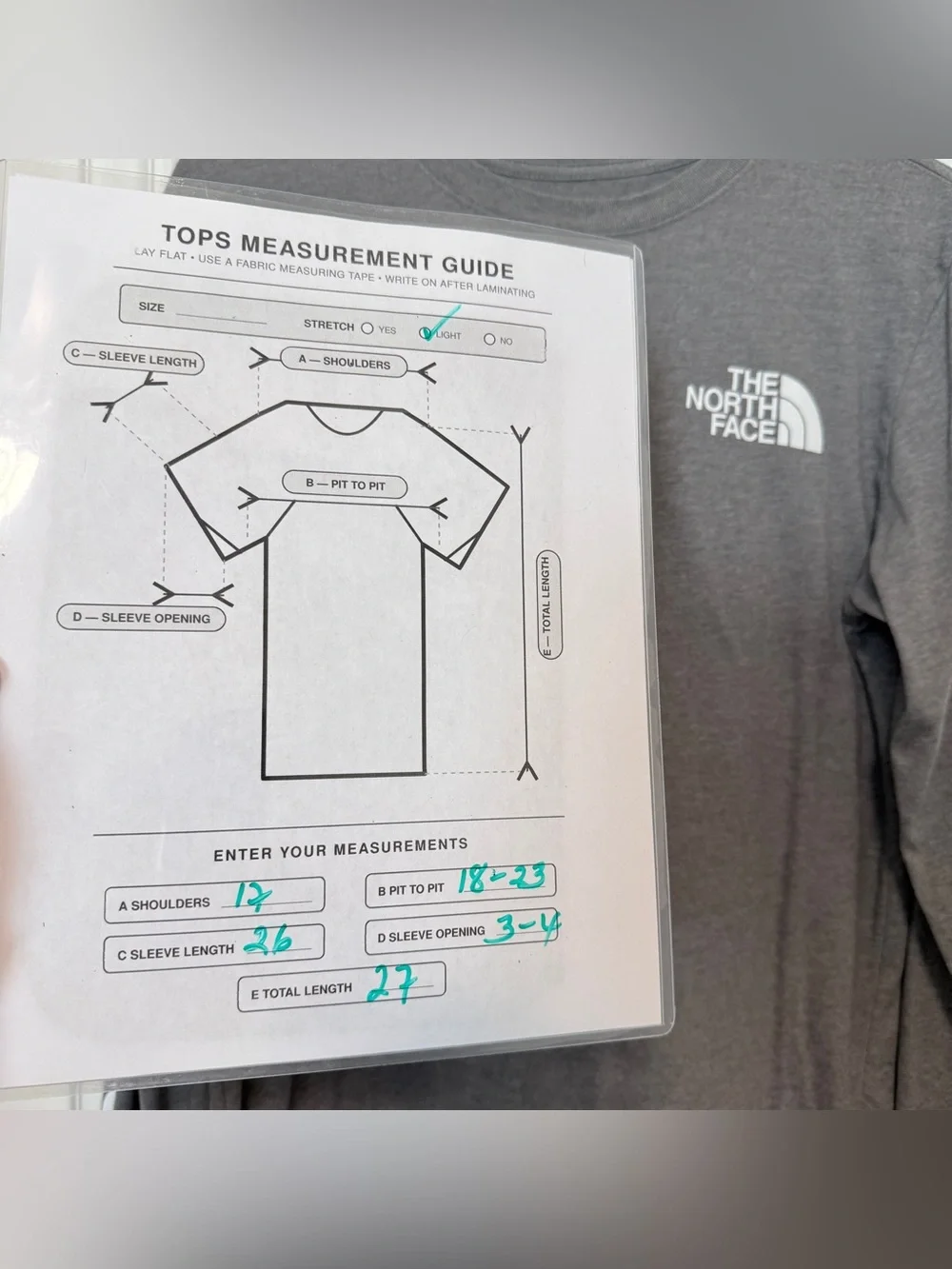 The North Face Gray Logo Sleeve Tee Men’s Small